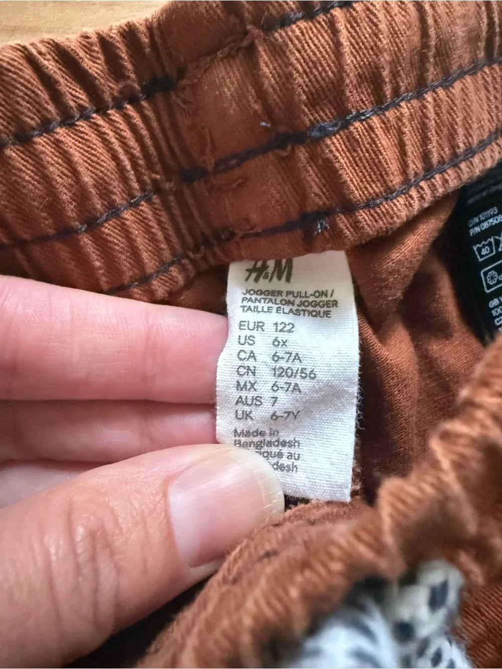 H&M Kids Rust Joggers & Gray Dino Print Sweatpants